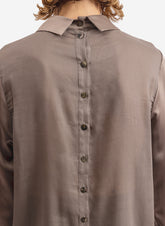 Langärmelige Seidenbluse Helga aus 100% italienischer Satinseide und Seidenbatist von Helene Galwas