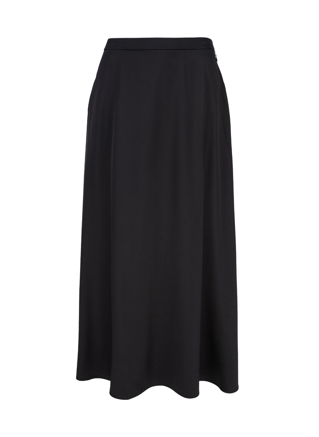 Midi-Rock hergestellt aus 100% hochwertiger Seide und einem klassischen Schnitt