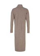 Bodenlanger Strickmantel aus 100% Wolle mit einem schmeichelhaften Schalkragen und praktischen seitlichen Taschen