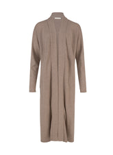 Bodenlanger Strickmantel aus 100% Wolle mit einem schmeichelhaften Schalkragen und praktischen seitlichen Taschen