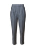 Graue, locker geschnittene Hose im Jogger-Stil aus Wolle mit angenehmen Tragekomfort